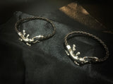 LEATHER LIZARD BRACELET SET