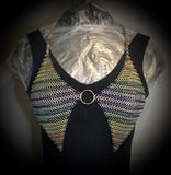 RAINBOW CHAINMAIL BRA STYLE FESTIVAL SHIRT