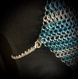 BLUE CHAINMAIL BRA STYLE FESTIVAL SHIRT