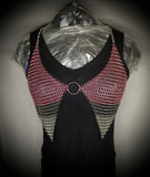 PINK CHAINMAIL STYLE BRA FESTIVAL SHIRT