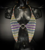 RAINBOW CHAINMAIL BRA STYLE FESTIVAL SHIRT