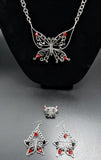 GERMAN SILVER BUTTERFLY SET