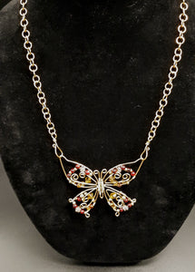 GOLD AND AMBER BUTTERFLY SET