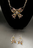 GOLD AND AMBER BUTTERFLY SET