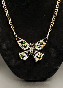 GOLD WITH GREEN BUTTERFLY SET