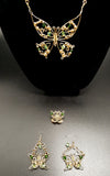 GOLD WITH GREEN BUTTERFLY SET