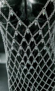 CHAINMAIL DRESS WITH GLASS BEADS