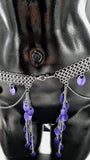 PURPLE SCALEMAIL SET (full cover bra)