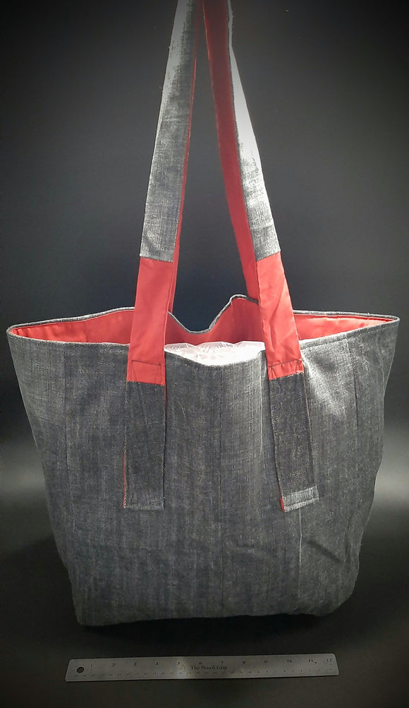 'BURGUNDY AND BLACK' to-go bag