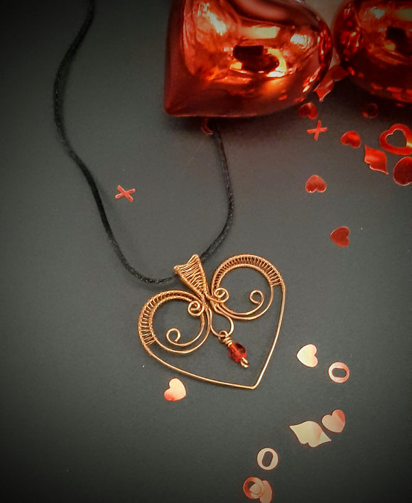 COPPER HEART PENDANT