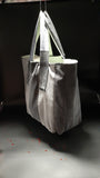 BLACK, GREY AND LIGHT GREEN ‘to go' bag