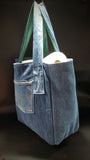 BLUE DENIM WITH POCKET ‘TO GO’ BAG