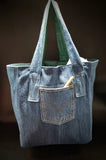 BLUE DENIM WITH POCKET ‘TO GO’ BAG